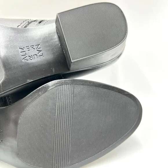 Naturalizer Womens Zarie Black Leather Low Cut Ankle Boots Booties Shooties - Picture 10 of 13